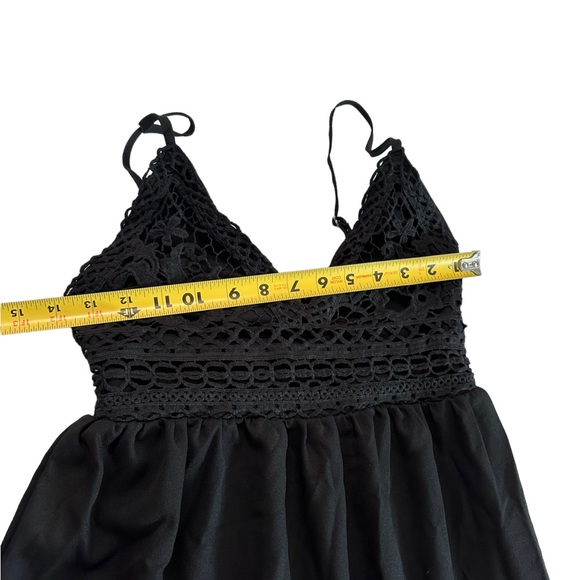 Say What? Black Spaghetti Strap Maxi Dress Size Small - Picture 10 of 16